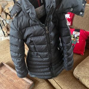 Moncler Kids Charcoal Puffer Coat